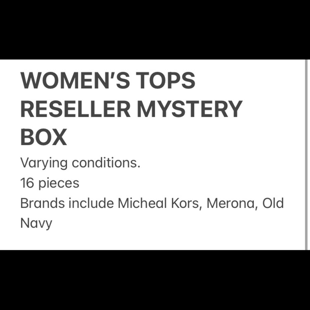 WOMENS TOPS MYSTERY RESALE BOX